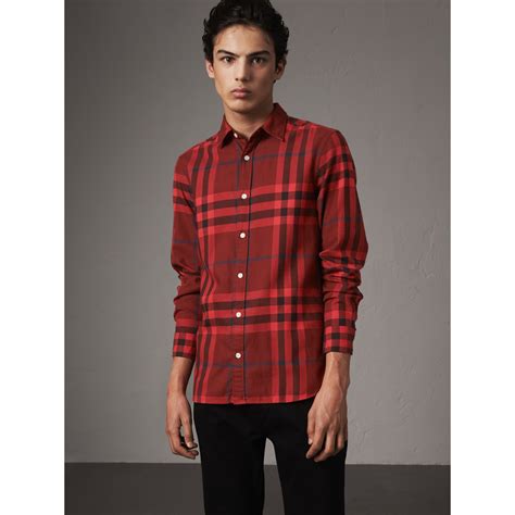 burberry red flannel|Burberry men t shirt outlet.